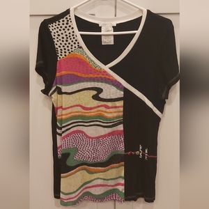Zoe colorful v-neck top